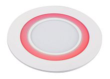 Панель ИВО, Jazzway, PPL-R 180140, LED-12w/4w/6500K/IP40 1100Lm, пластик/металл, бел+красный/белый