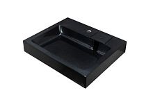 Умывальник "Стандарт 60" литьевой мрамор (ЧЕРНЫЙ МРАМОР), 599х598х108 над стиральной машиной, в комп