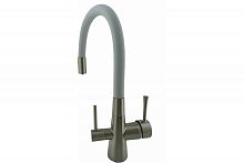 T60003BY-5 OUTE Смеситель для кухни с гибк.изливом под фильтр на гайке, Ø35, (Lt), СЕРЫЙ