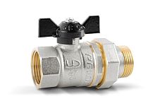 Кран шаровой с американкой полнопроходной (бабочка) LD Pride 1" (6)