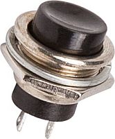 REXANT выкл-кнопка металл 250V 2А (2с) OFF-(ON) d 16,2 черн. (RWD-306) 36-3350