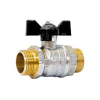 Кран шаровой с американкой полнопроходной нар. резьба (бабочка) LD Pride 1/2" (8)