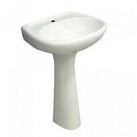 Комплект Пьедестал "Салют" + умывальник Оптима с переливом и отверстием