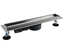 G85007-4 Трап-лоток GAPPO нерж 70*500мм (горизонтальный выпуск, ф40)  сухой затвор и гидрозатвор