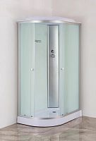 ДК EvaGold прямоугольная правая F121WS-R (80*120 низ. под., рифл. стек., белая стен., хром матовый п