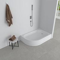 EG230024 Поддон акриловый 120х80х25 правый полукруглый (с сифоном) (Код ТН ВЭД: 3922100000)