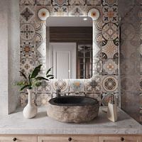 Зеркало MIXLINE "Алон радиус" Эконом 600х800 (ШВ) светодиодная подстветка, сенсорный выкл.