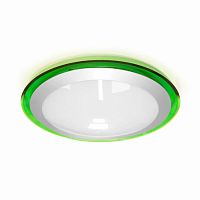 Светильник ИПО, Marella, SBL-R WH/GN, LED-25w/5000K/IP44 2400Lm, пластик, белый/зеленый