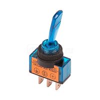 REXANT тумблер 12V 20А (3c) ON-OFF однополюсный с синей инд. (ASW-13D) цена за шт (10!),,36-4371