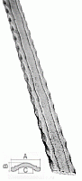 Поручень L3000мм, (А40 х В8 мм), с узором, арт. 0114/10