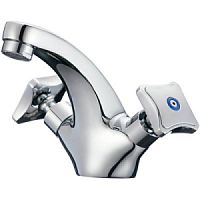 R7101F Rainsberg смеситель для умывальника /раковины двуручковый, (Zn), хром