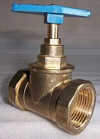 Клапан запорный 3/4" (вентиль) 15Б3р (AQUALINK 80/10)Синий