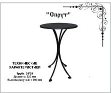 Стол "Спрут" 0.52 м., п/э глянец