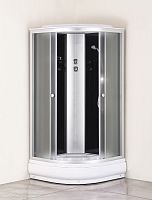 ДК EvaGold F103BS (100*100, средн.под., рифл. стек., черн. стен., хром матовый проф. 3к)