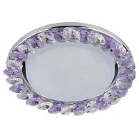 Светильник ИВО, ЭРА, DK85 WH+PU/СН, LED-13w GХ53, хрусталь/металл, декор.прозрач+сирен/хром