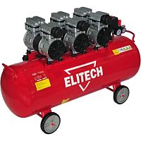 Компрессор Elitech КПБ 450/100М 100л, 450л/мин, 2,5кВт, безмасл., малошумный КПБ 450/100М