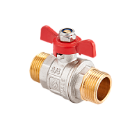 Кран шаровый полнопроходной MVI 1/2" нар-нар, бабочка