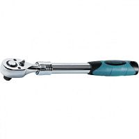 Ключ трещотка GROSS 1/2" 305-445 мм Телескопический , CrV, хромир., 2-х комп. рукоятка 14070