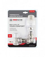 Комплект термостатический для радиатора прямой 3/4" ProFactor RVT 386