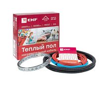 EKF PROxima кабельный теплый пол (нагр. секция) S=1.0м2 150Вт 10 м  (гофр.тр.,шнур 2м) 20лет nk-150