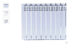 Радиатор алюминевый "THERMOFIX" размер 500/80/10  к  019229