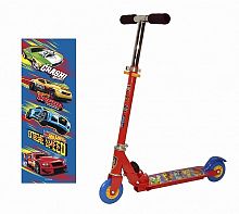 Т59573 Самокат Navigator Hot Wheels 2-х кол.,сталь., ПВХ кол.100мм,тормоз,размер 56*9*76см