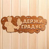 Табличка для бани 46×17.5 см "Держи градус!" 6634177