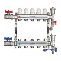 VR113-04 Кол.груп.4-вых с рас С КРАНАМИ НЕРЖ.(5шт)