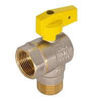 Кран шаровый газовый УГЛОВОЙ 3/4"(20)  г/ш бабочка