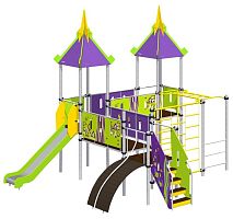Игровой комплекс 11.00, Зелёный, фиолетовый, коричневый
