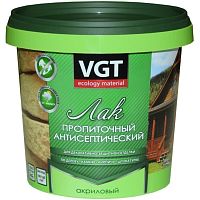 Лак ВГТ антисептик полуглянцевый водно-дисперсионный дуб для внут и наружн раб 0,9 кг