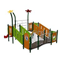 Игровой комплекс 10.02, Зелёный, красный, оранжевый