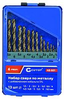 Набор сверл по металлу CUTOP 2-8 мм 13 шт. Кобальт 5% Метал. кейс 48-603 