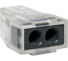 СМК-102 клемма 2х(1-2,5мм2) Cu/Al конт. паста (уп.100 шт. цена за 1шт.) plc-smk-102