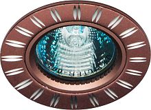 Светильник ИВО, Feron, GS-М394 BR+SL/BR, LED-10w GU5.3 MR-16, металл, корич+сереб/коричневый