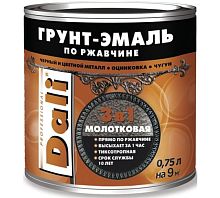 Грунт-эмаль 3в1 Dali Молотковая Коричневая 0,75л.