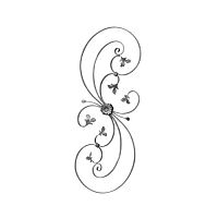 Балясина h870хb350мм ▬12х6мм, S-образная с листочками, арт. 1670/2