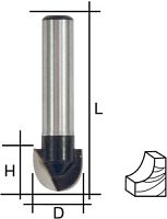 Фреза пазовая галтельная FIT 10 х 6,5 x 40 мм 36648