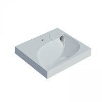 Умывальник "List-60*55" ш*г  над стиральной машиной, с кронштейнами  (Madera)