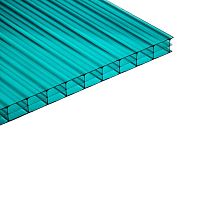 Сотовый поликарбонат бирюза 12мх2,1мх4мм
