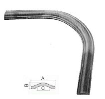 Изгиб к поручню арт. 12.084.01 90* (А40 х В12 мм), полнотелый, арт. 12.086.07 (1822/13)