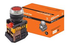 TDM ABLFS-22 кнопка управления красн. d22мм неон/230В 1з+1р (10!) SQ0704-0008
