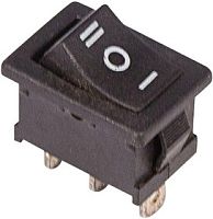 Выключатель клавиш. 250V 6A ON-OFF-ON черн. с нейтрал. mini (RWB-205 SC-768) 36-2145