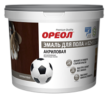 Эмаль для пола акриловая ОРЕОЛ  венге.0,9кг 