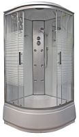 Душевая кабина 90/2 S002WL 90*90 выс.поддон, шелкография ст., 3к