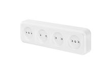 Розетка Пралеска ОУ 4 мест.бел. б/з  РА16-264