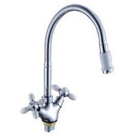 R6013F Rainsberg Смеситель для кухни двуручковый,(Zn), хром