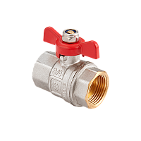 Кран шаровый полнопроходной MVI 1/2" вн-вн, бабочка