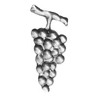 Cнято с производства Виноград h90хb50мм, штамп, арт. 0137/8