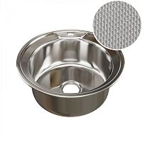 Мойка круг d 49 (0,8) вып 3 1/2 MIXLINE (глуб чаши 18см) с сифоном ДЕКОР